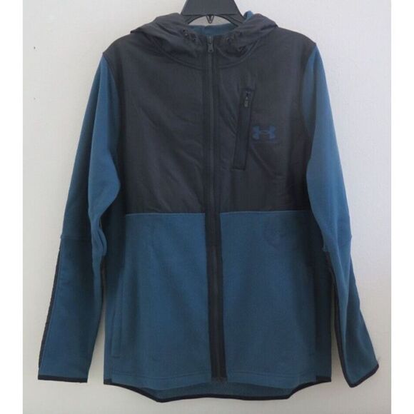 Under Armour 1366197 Men's Sz M Blue Note ColdGear Infrared Full-Zip Hoodie $80 - Picture 1 of 10